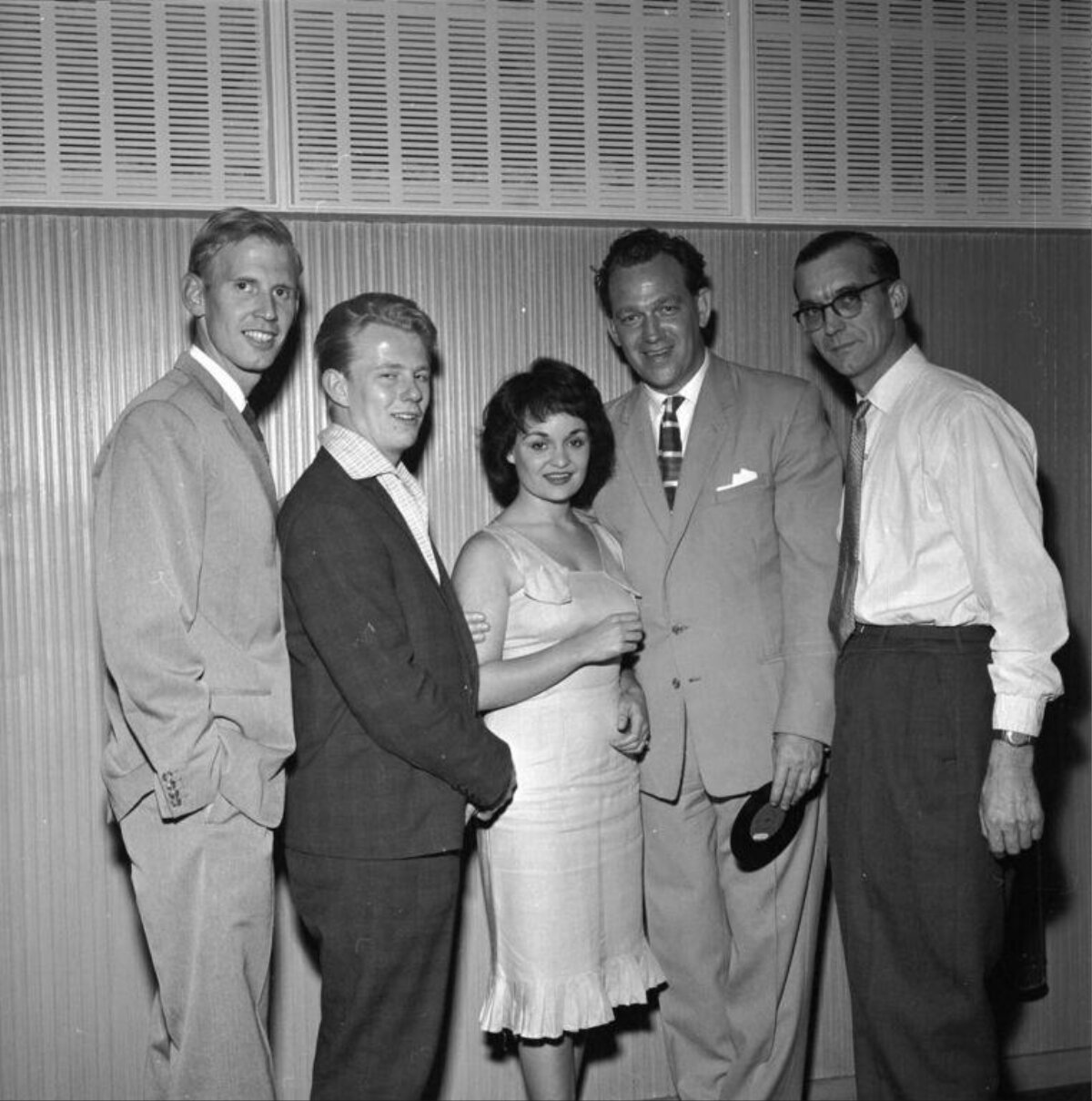 Five People Vintage Group Portrait