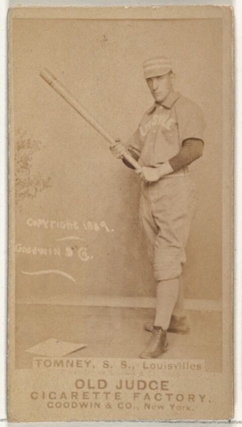 1889 Old Judge Tomney Baseball Card