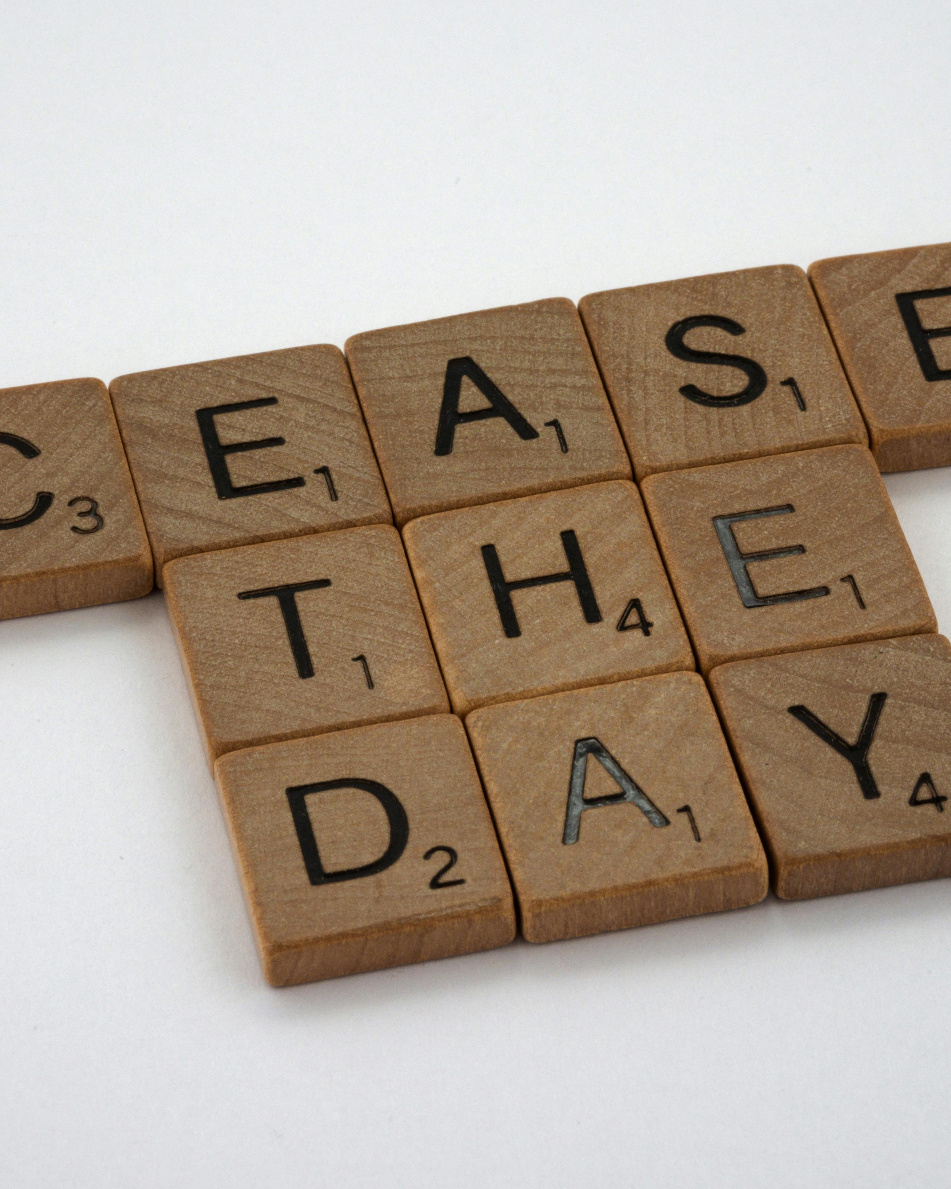 Scrabble Tiles Crossword Arrangement
