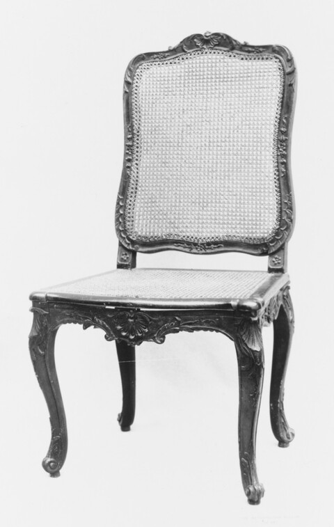 Antique Carved Cane Side Chair