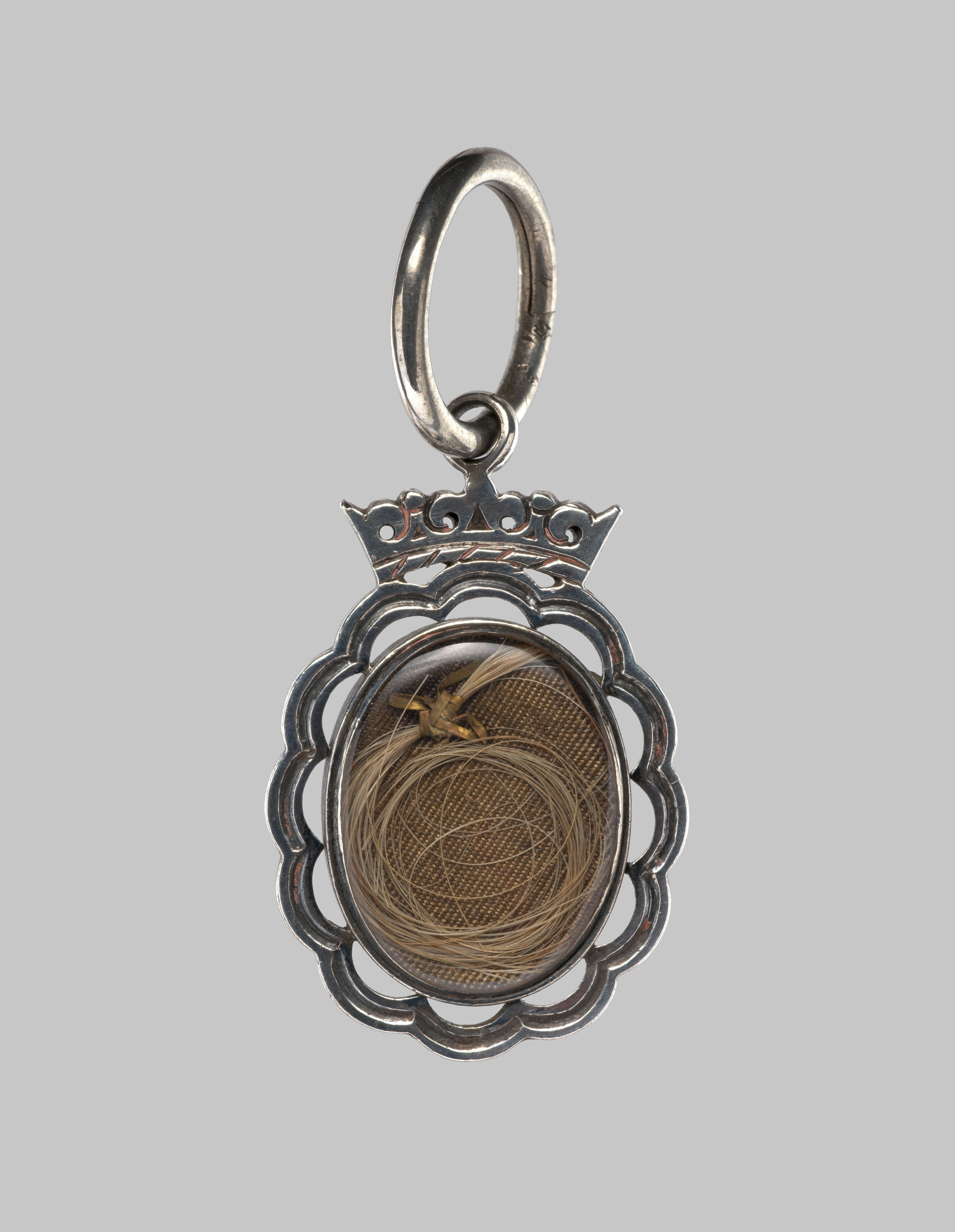 Silver Hair Memorial Locket Pendant