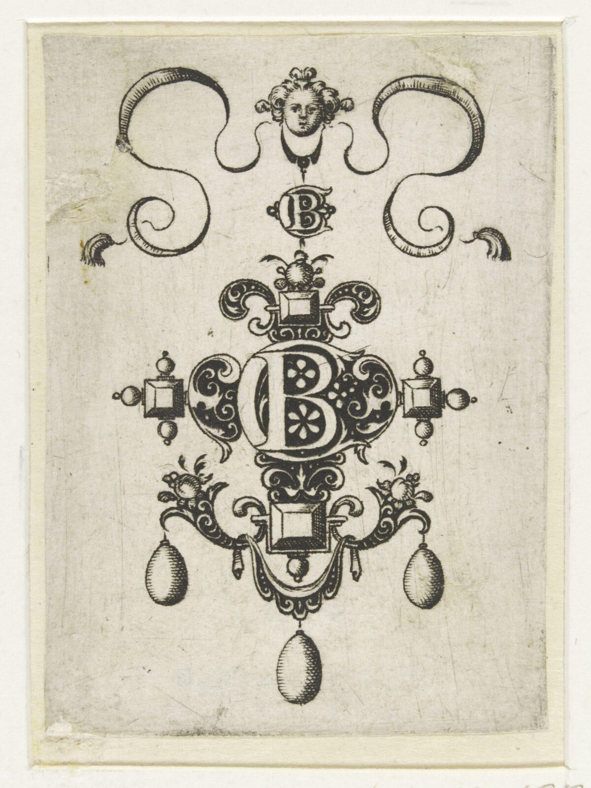 Ornate Decorated Initial Letter B