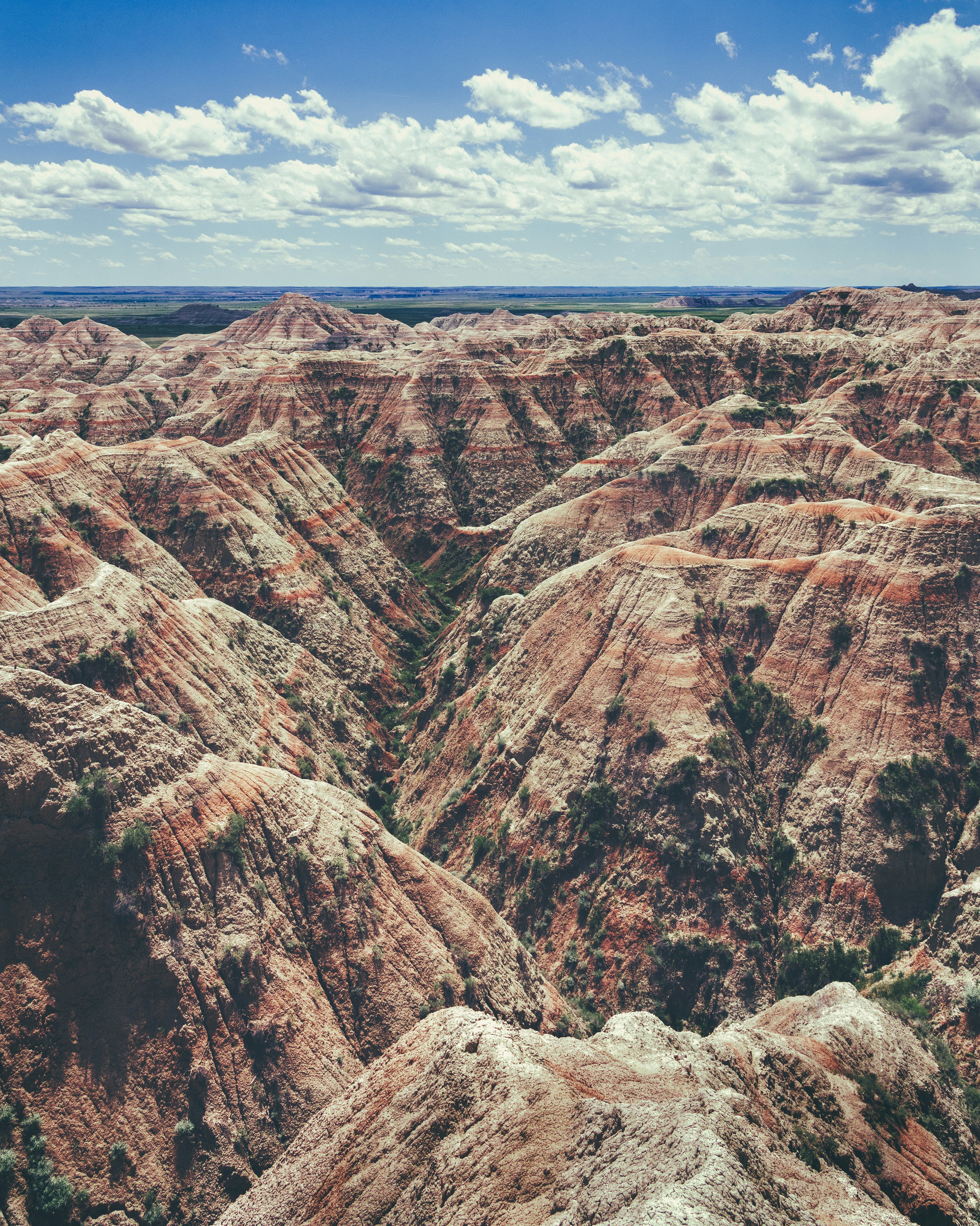 Eroded Badlands Landscape