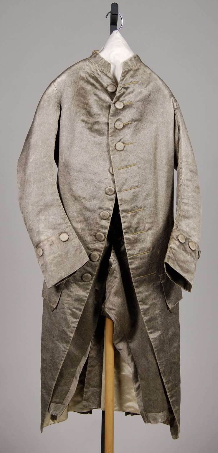 Vintage Silver Silk Men's Frock Coat