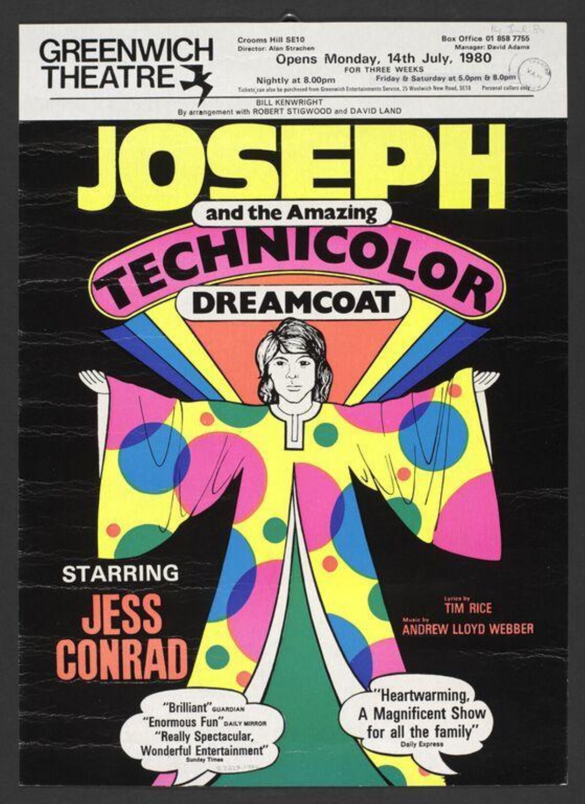 1980 Joseph Dreamcoat Musical Poster