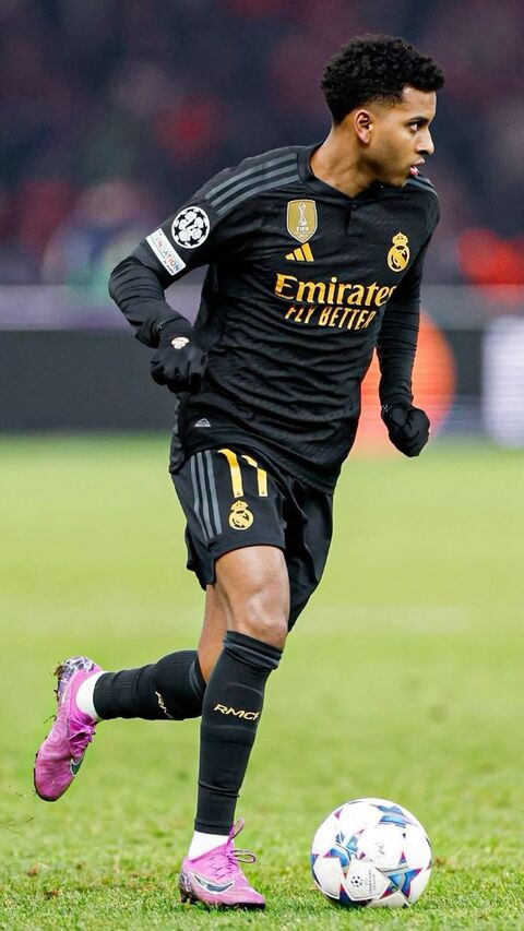 Real Madrid's Rodrygo in Soccer Match