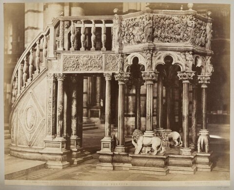 Ornate Carved Cathedral Pulpit