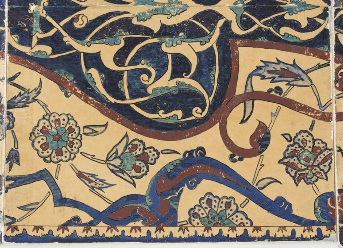 Antique Floral Scroll Pattern