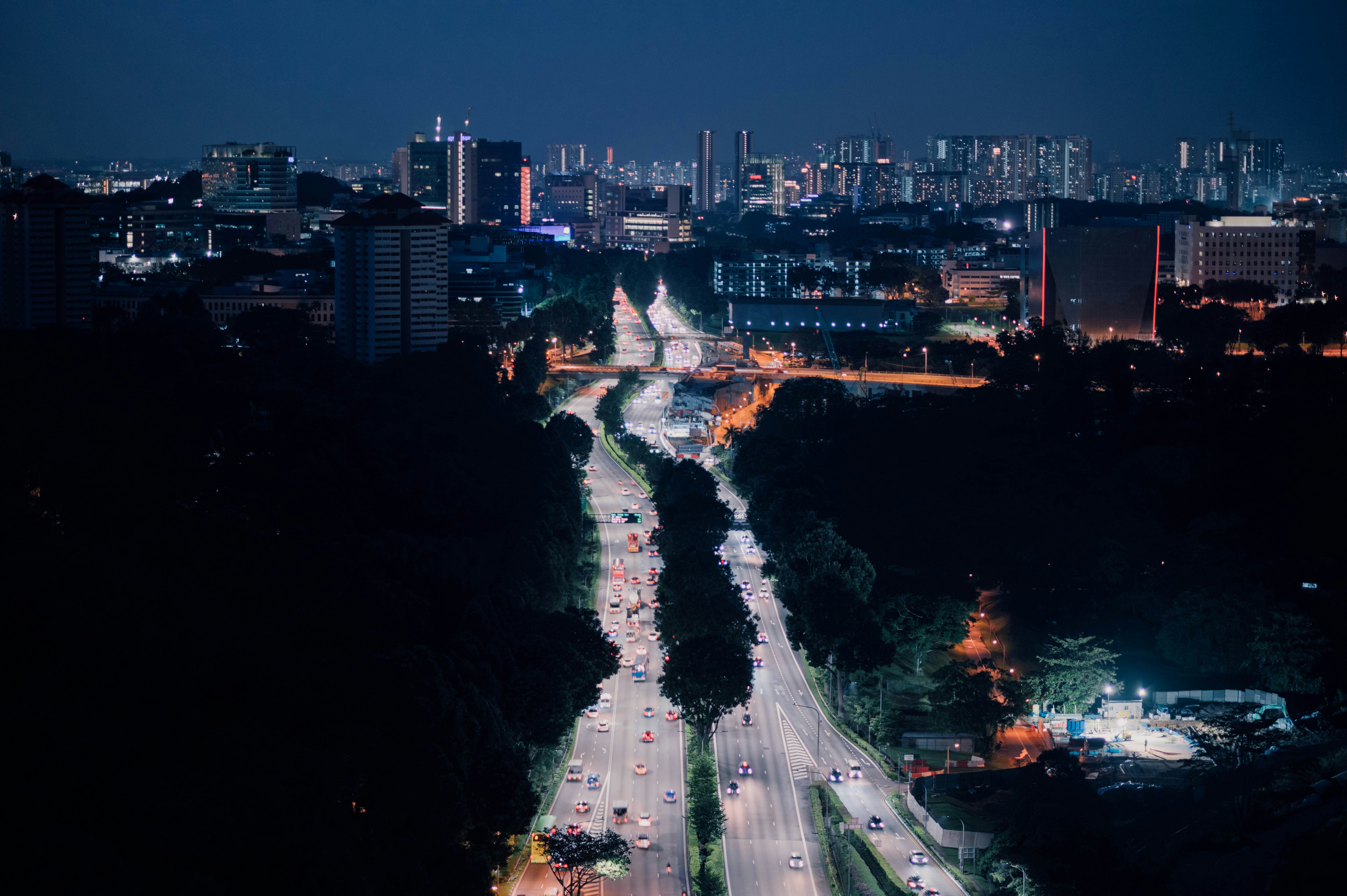 City Night Highway View