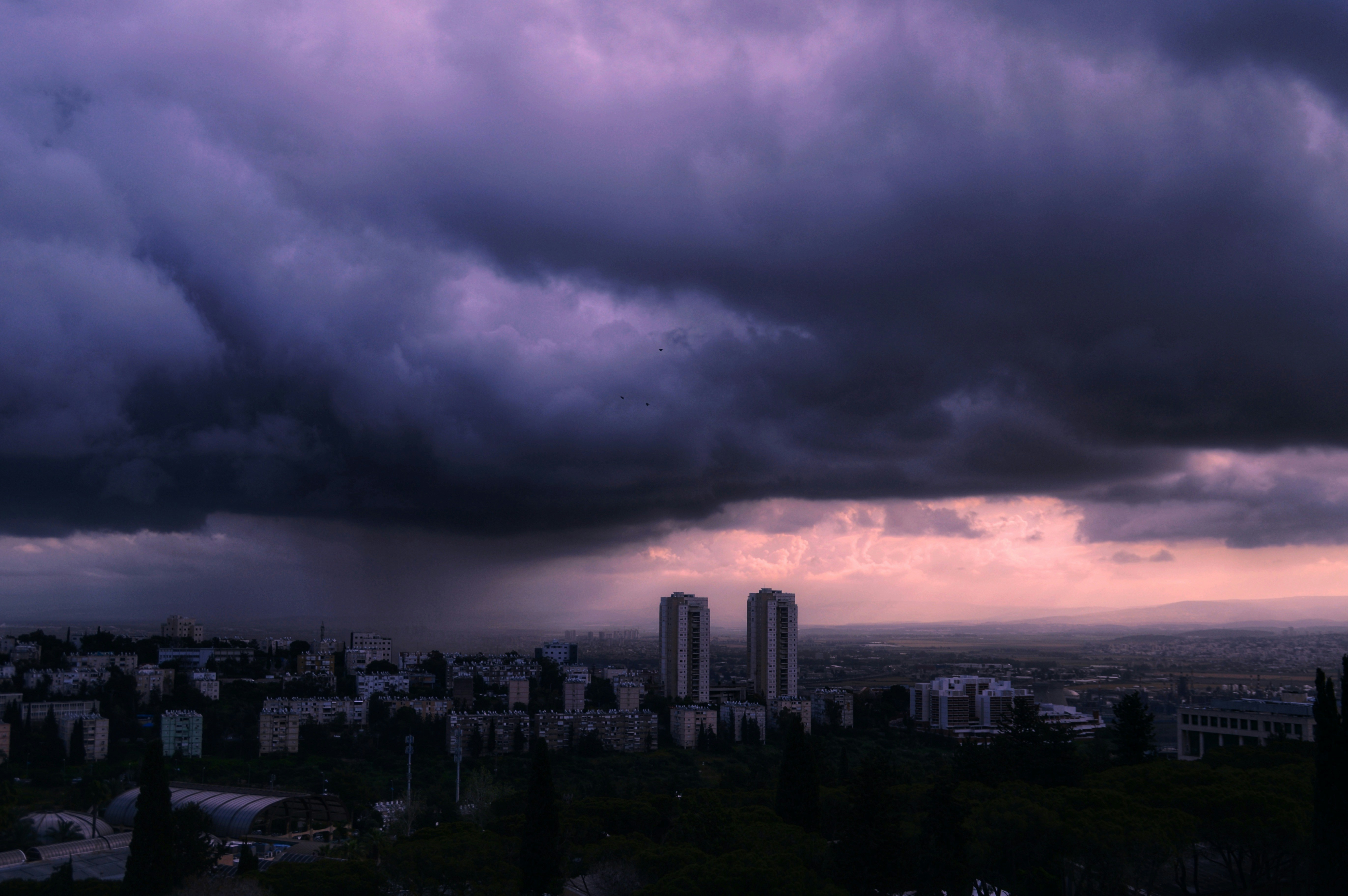 City Under Storm Clouds
