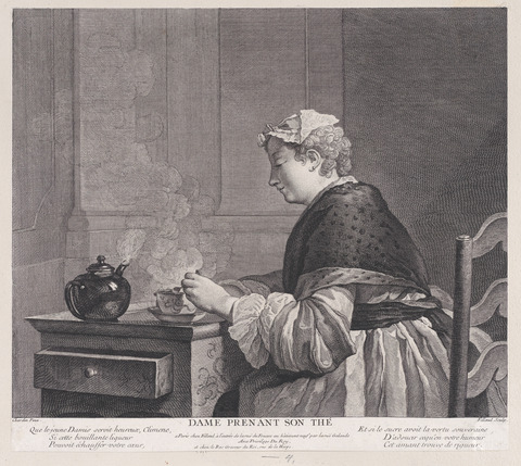 18th Century Woman Drinking Tea