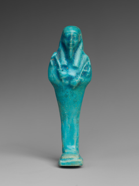 Turquoise Egyptian Shabti Figurine
