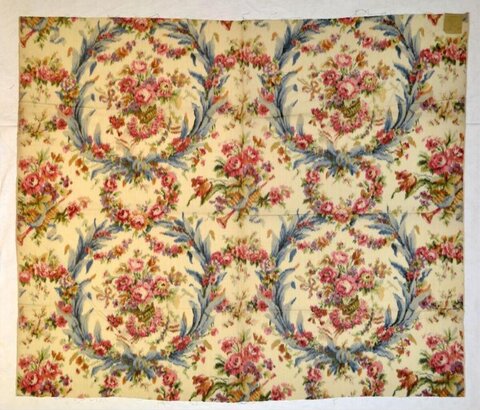Vintage Floral Patterned Fabric
