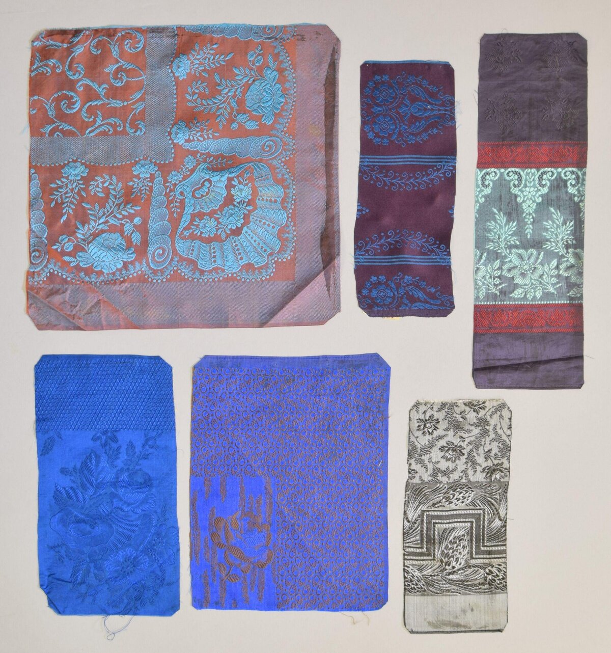 Assorted Antique Fabric Swatches