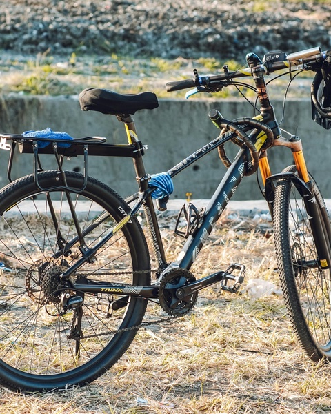 Trinx Mountain Bike Parked Outdoors
