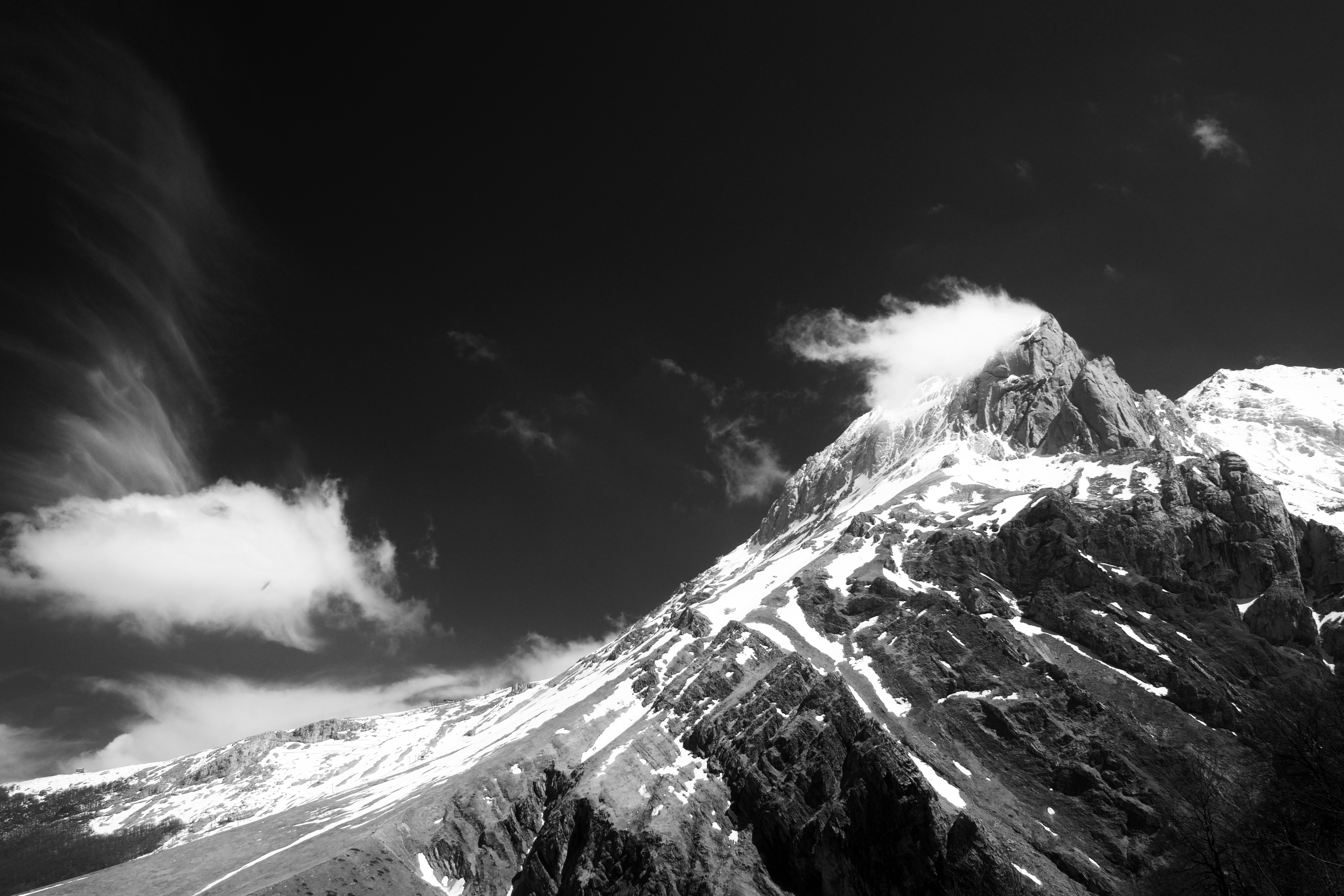 Black and White Snow Mountain Peak