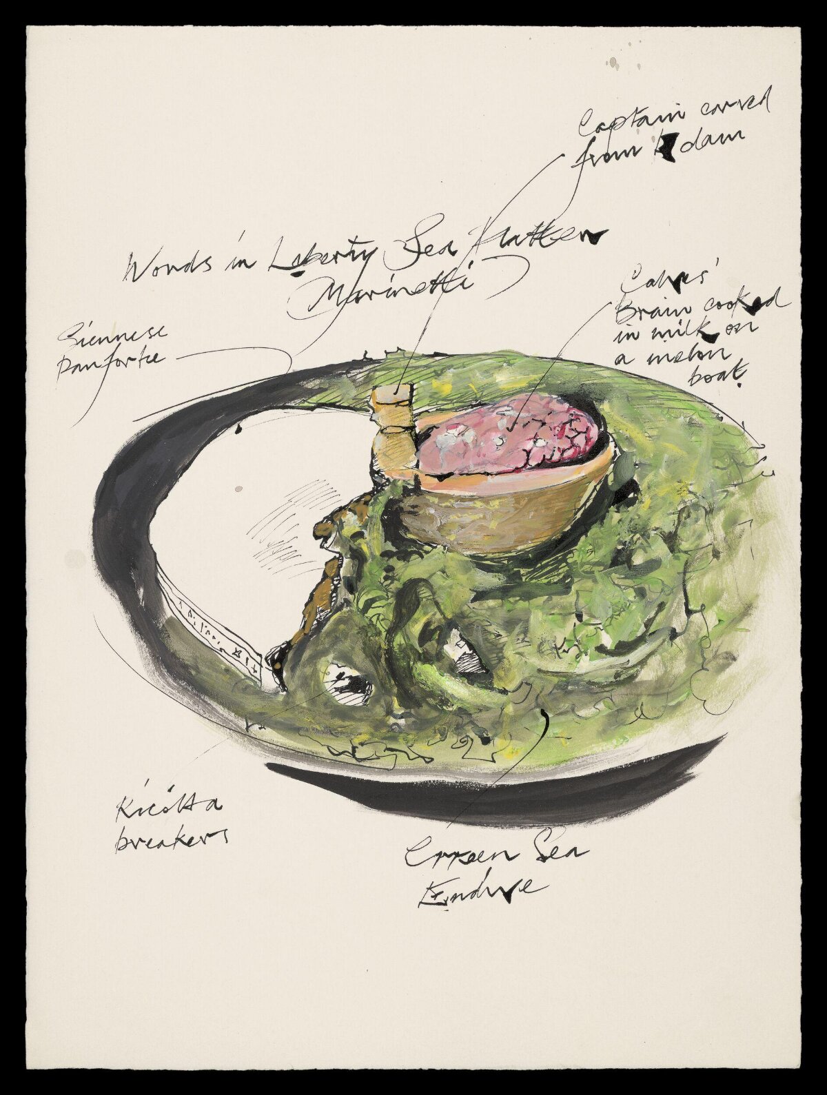 Handwritten Food Recipe Sketch