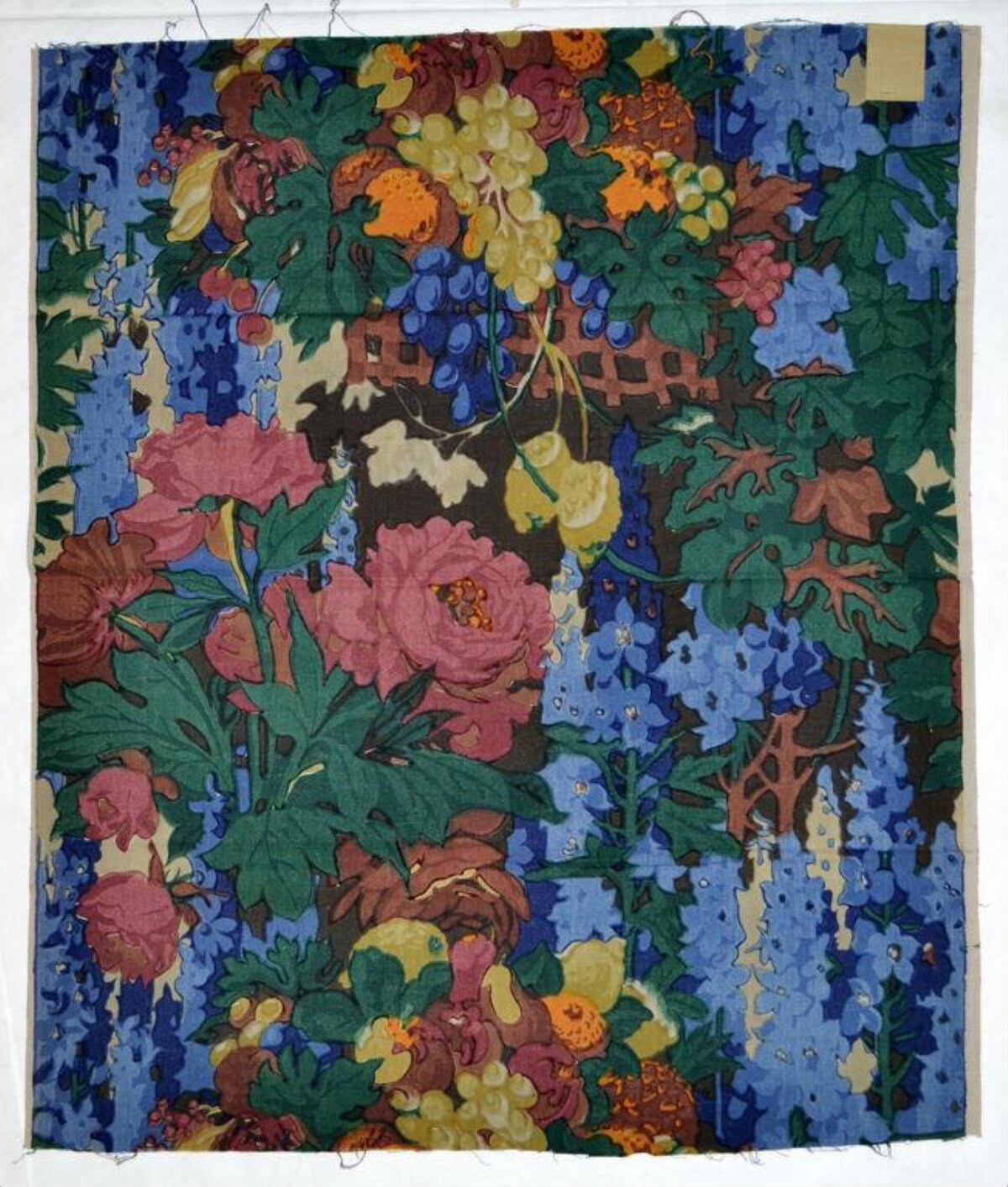 Floral Fruit Print Textile Sample