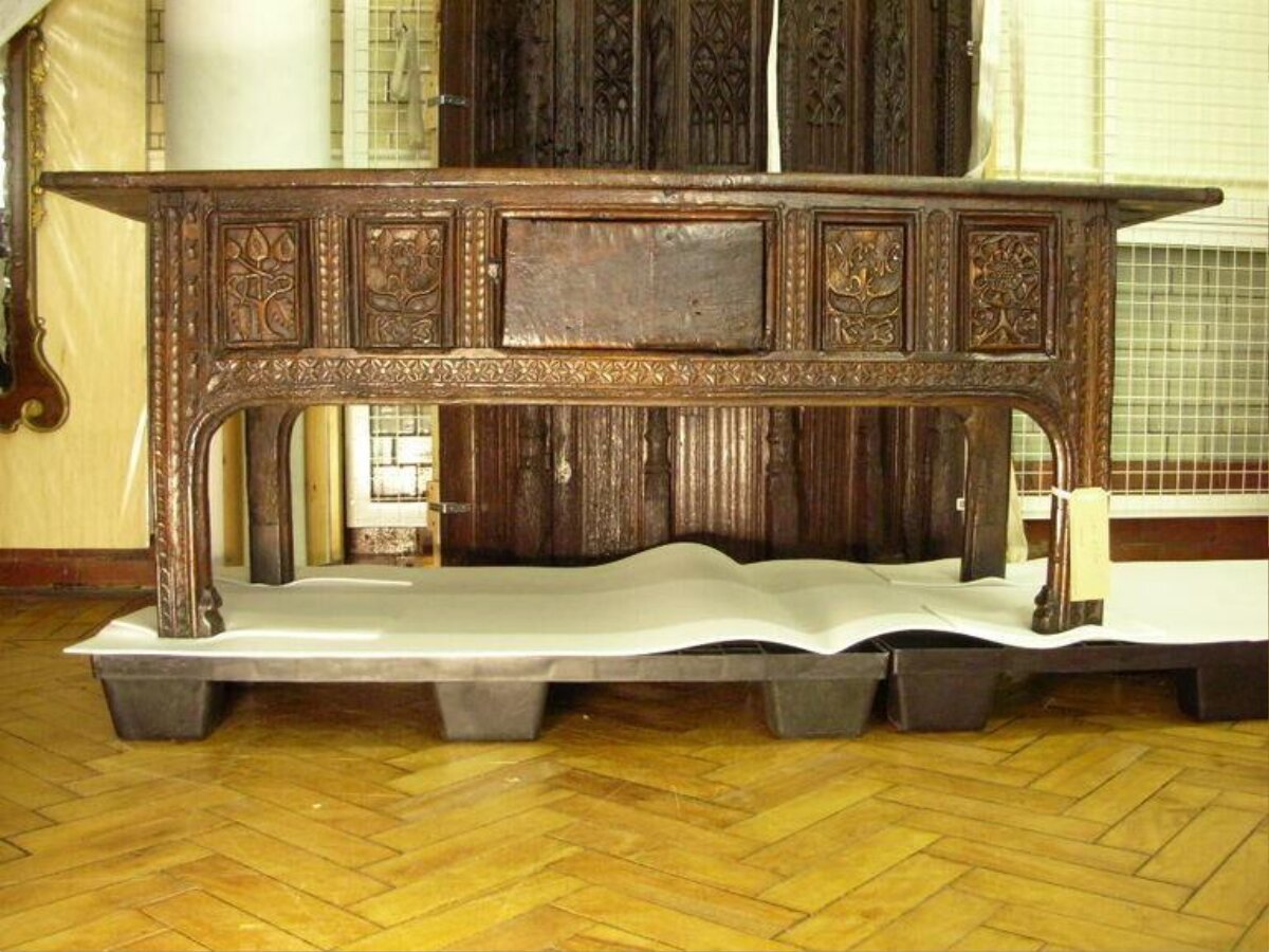 Antique Carved Wooden Sideboard