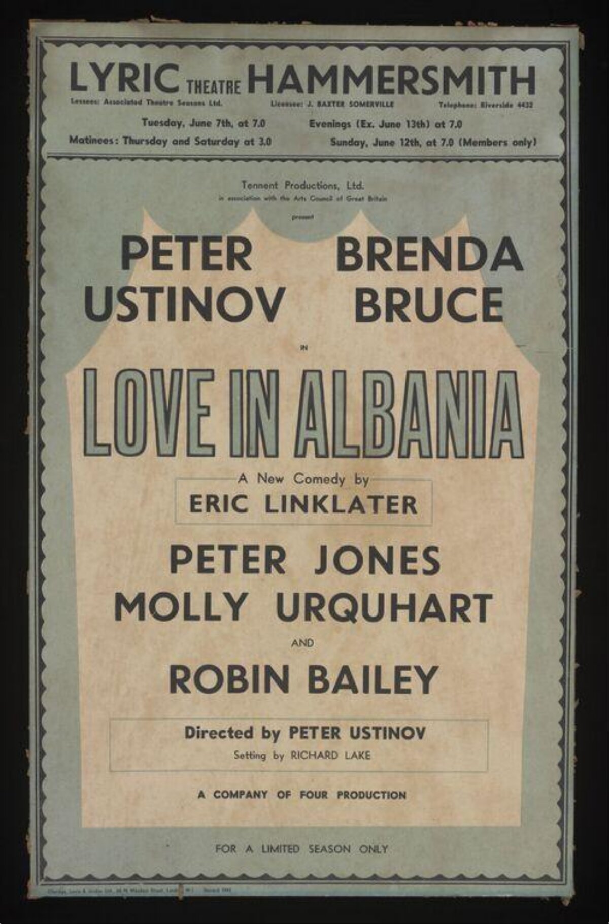 Vintage Love In Albania Theatre Poster