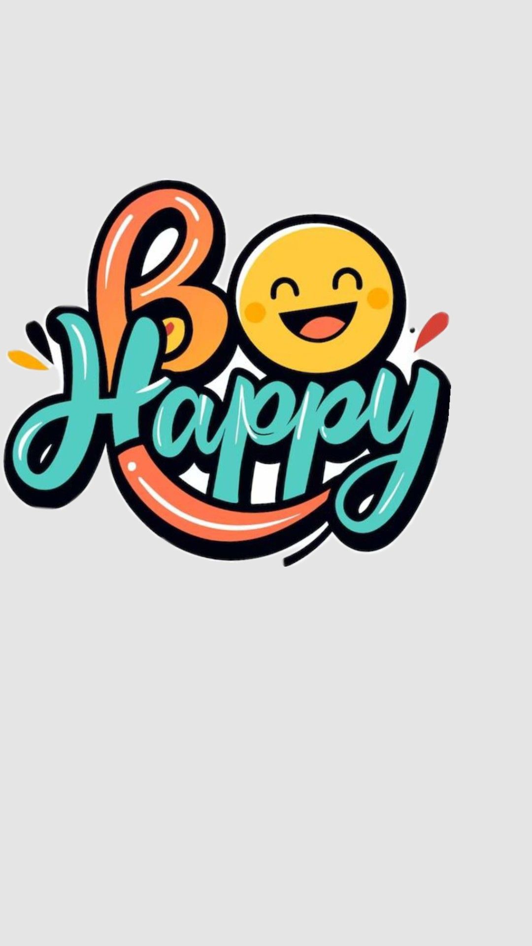 Be Happy Typography Art