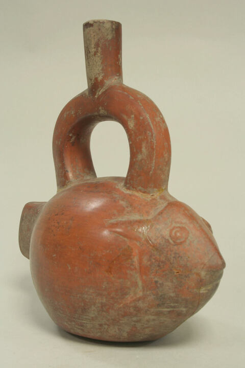 Ancient Fish-shaped Pottery Bottle