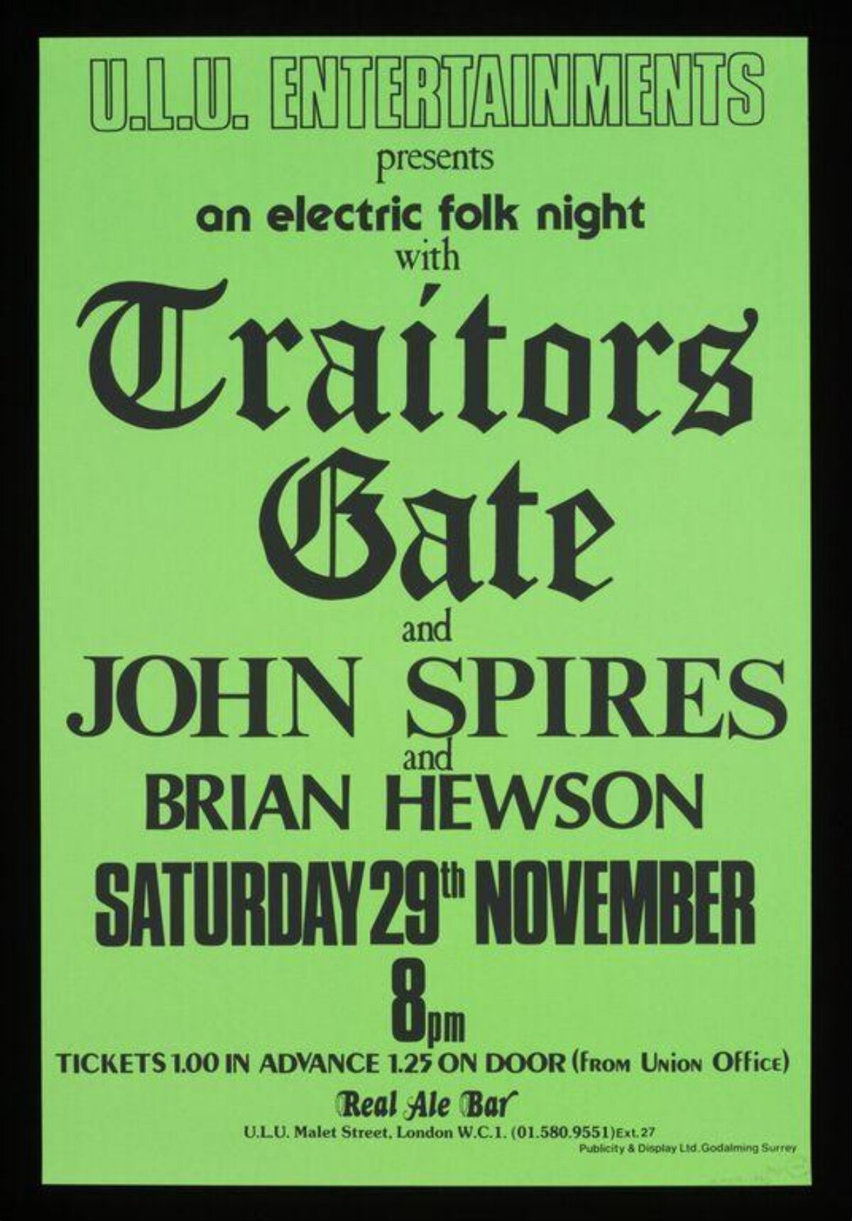 Electric Folk Night Gig Poster