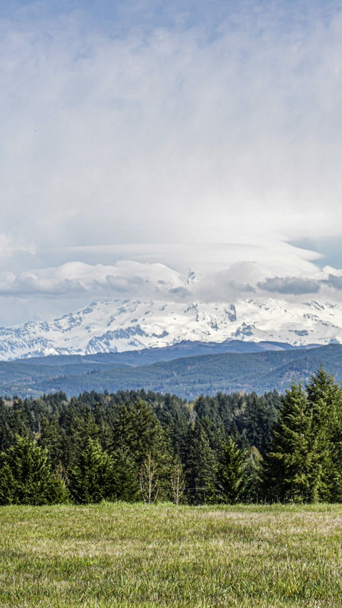 Snow Capped Mountain Landscape