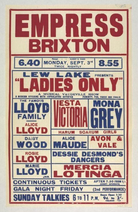 Vintage Empress Brixton Theatre Playbill