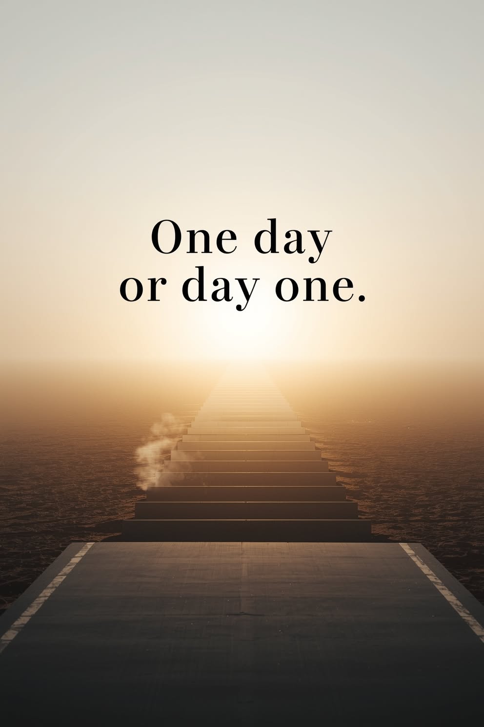 One Day Or Day One Motivational Graphic