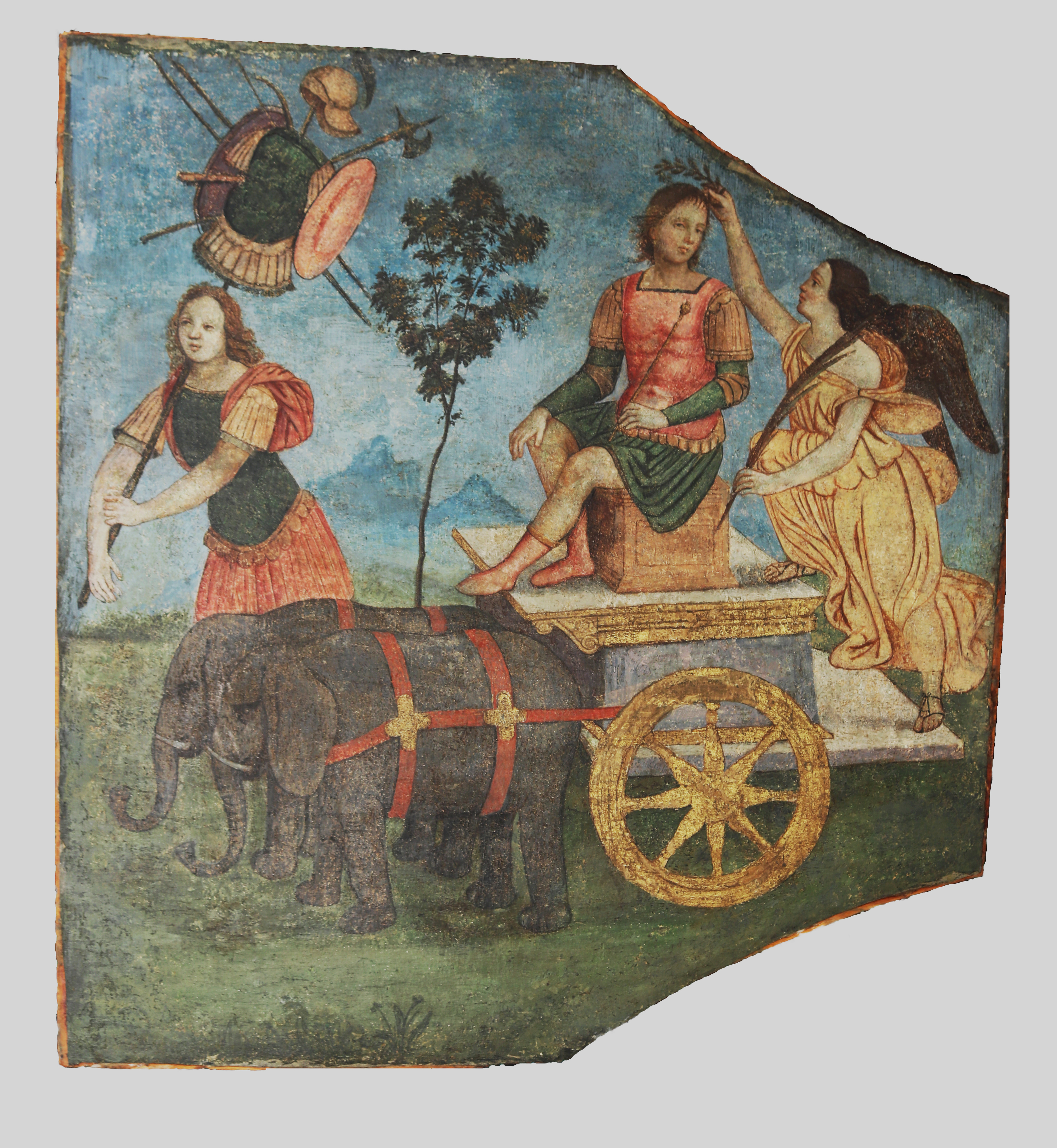 Triumphal Chariot Pulled by Elephants