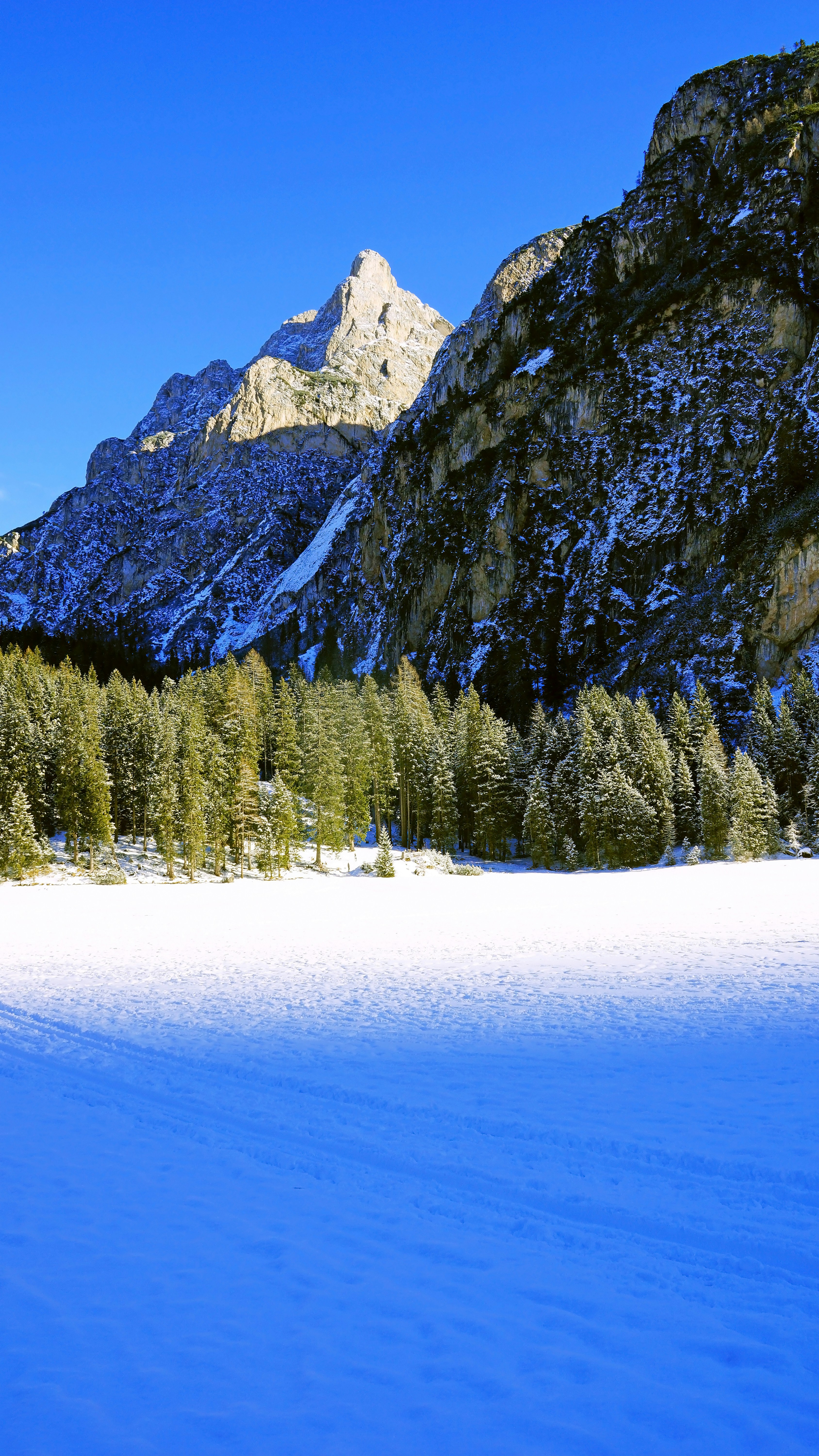 Snow-capped Mountain Winter Landscape