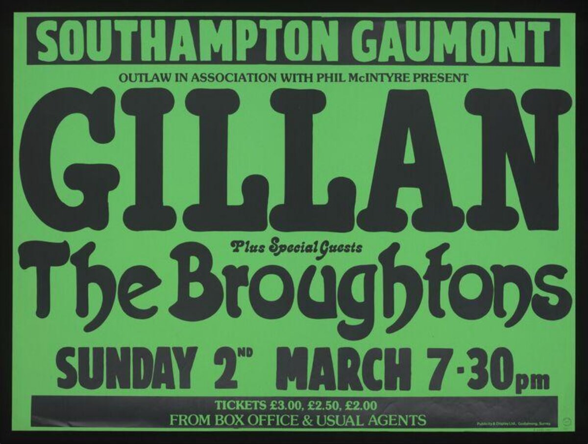 Gillan Southampton Concert Poster