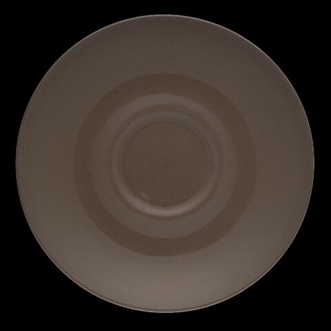 Solid Taupe Ceramic Saucer