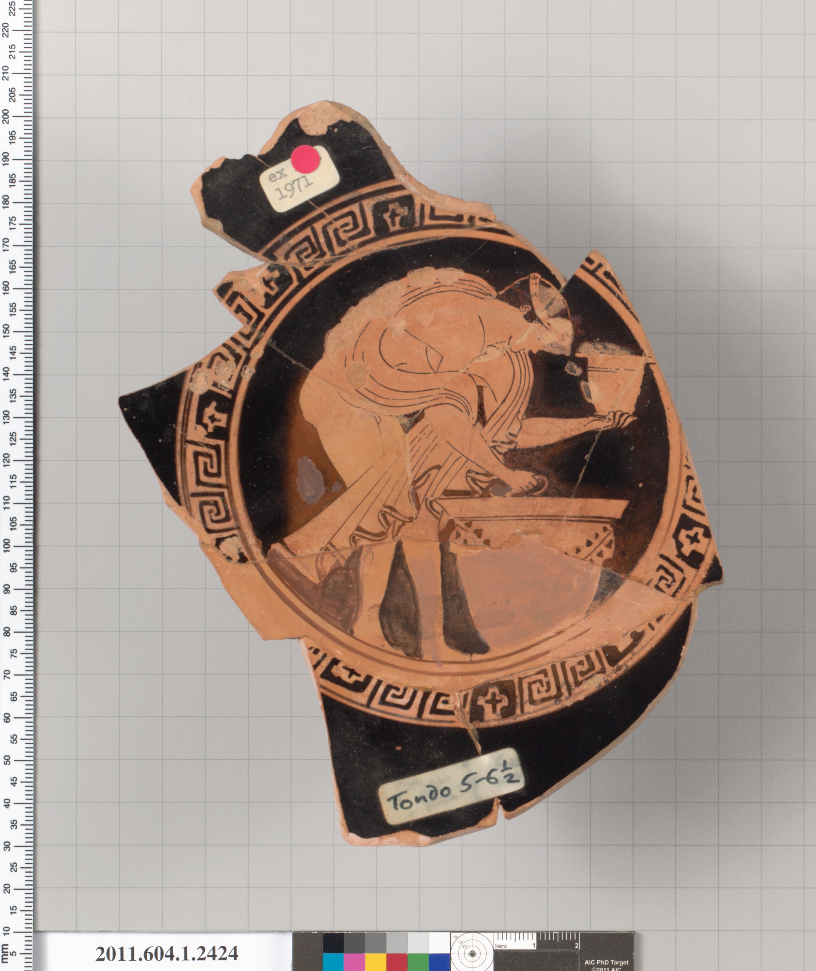 Ancient Greek Painted Vase Fragment