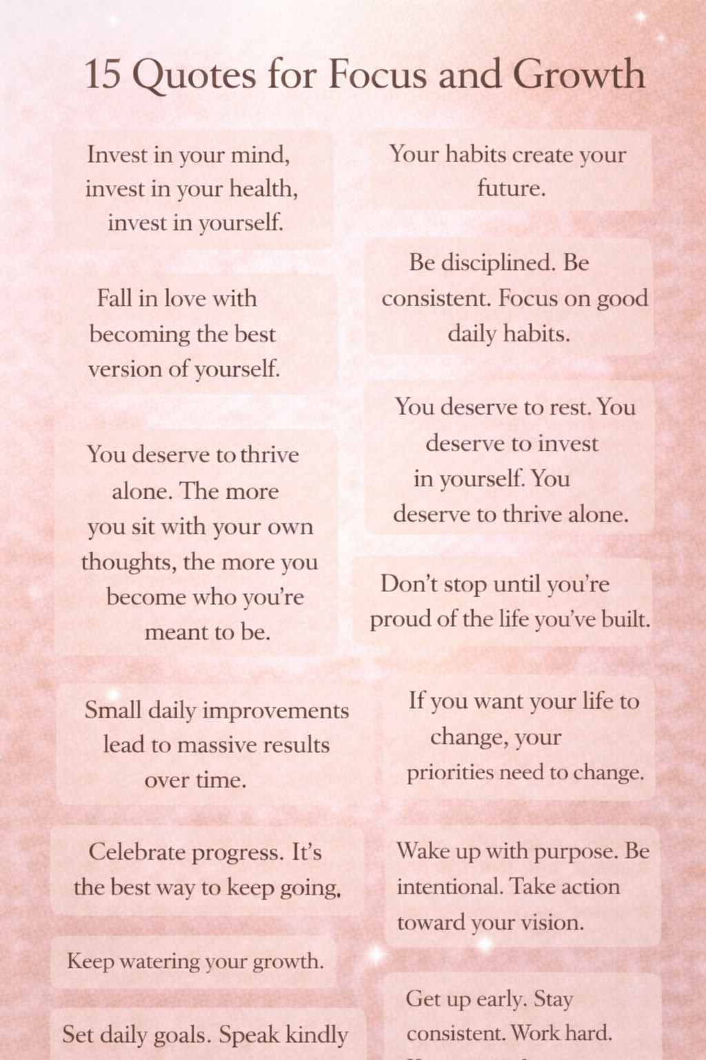 15 Quotes for Focus and Growth