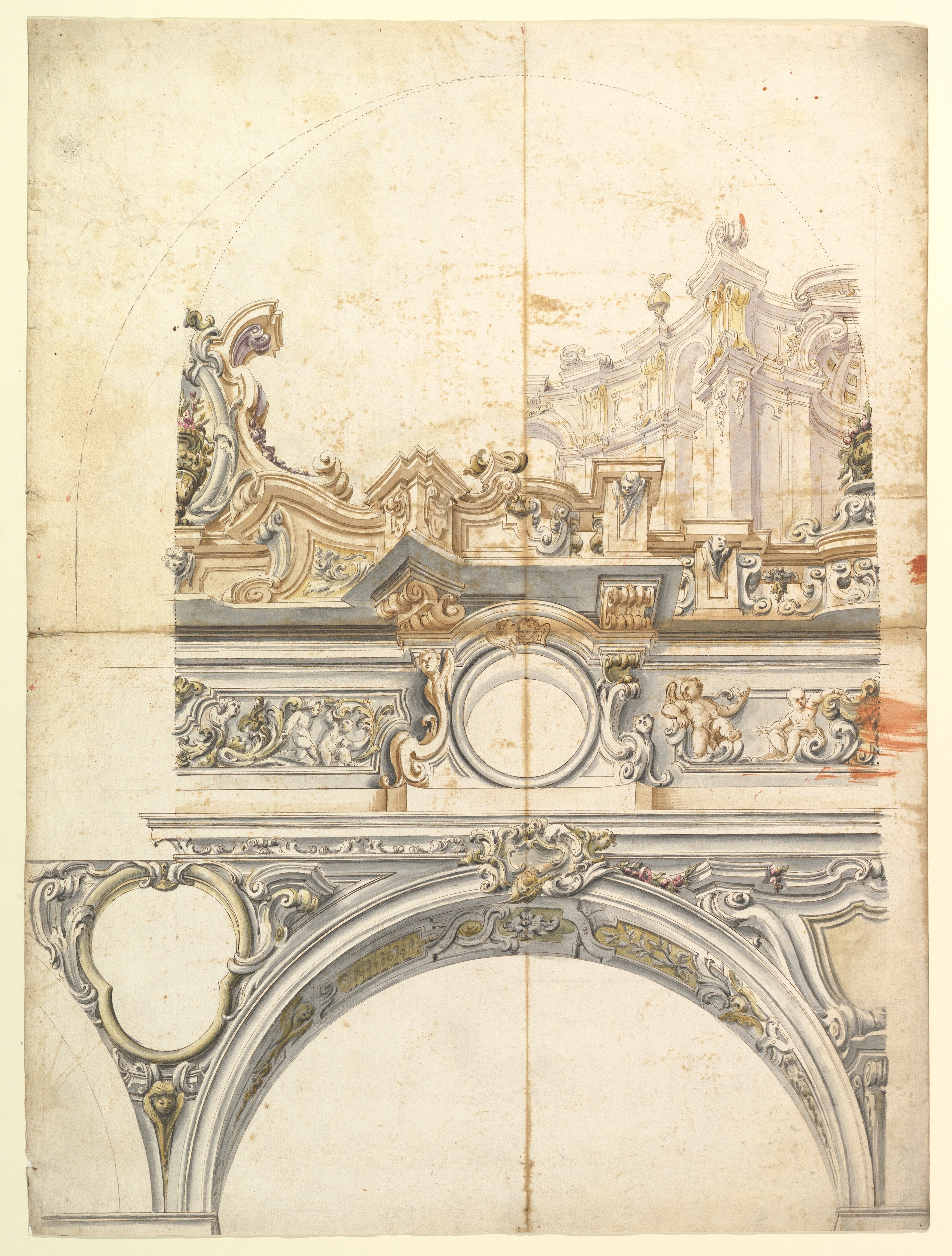 Baroque Architectural Ornament Design Sketch