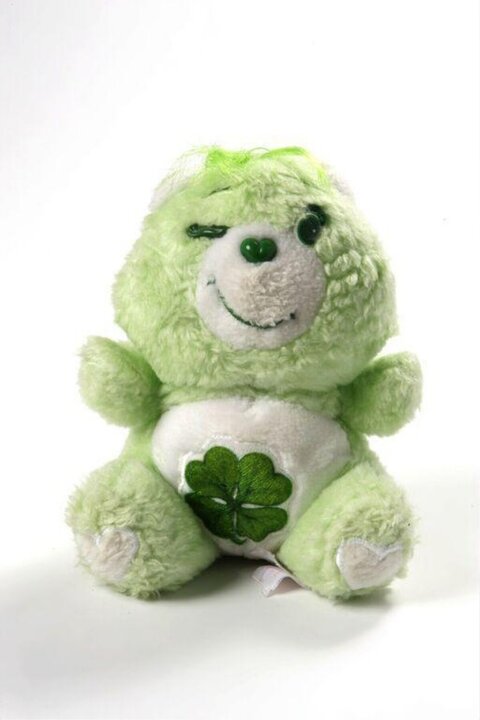 Vintage Green Clover Care Bear Plush