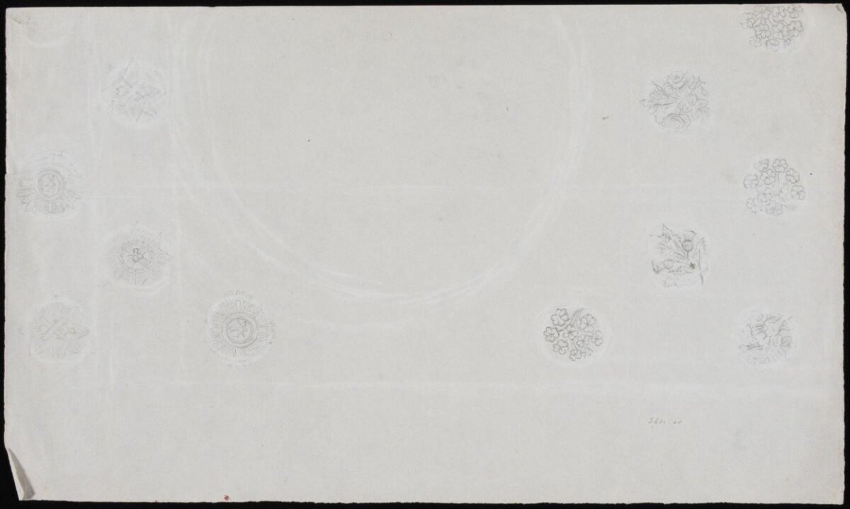 Pencil Sketch of Decorative Motifs