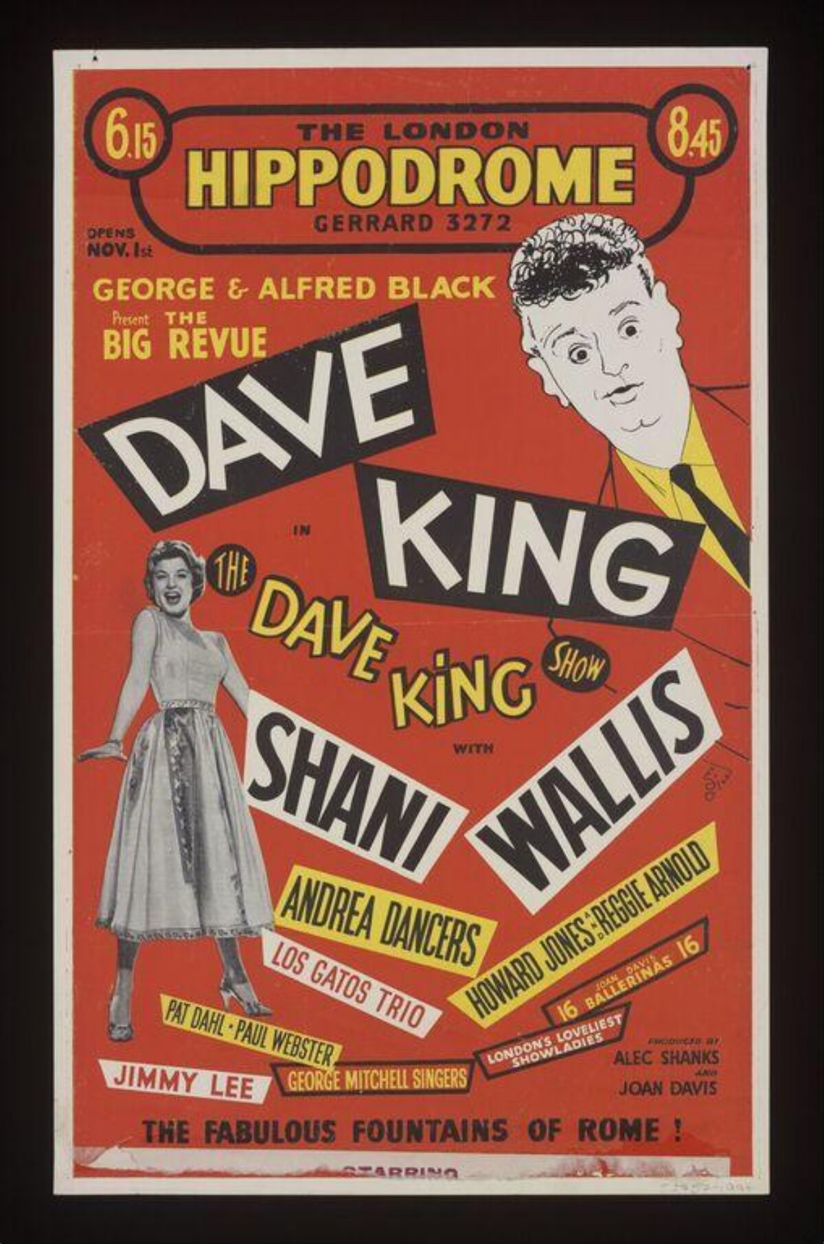 Vintage Dave King Show Theater Poster