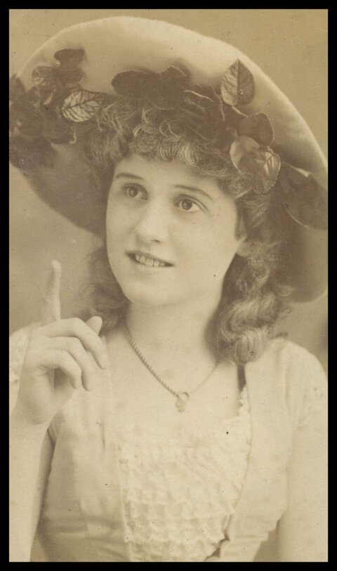 Vintage Portrait of Woman in Hat