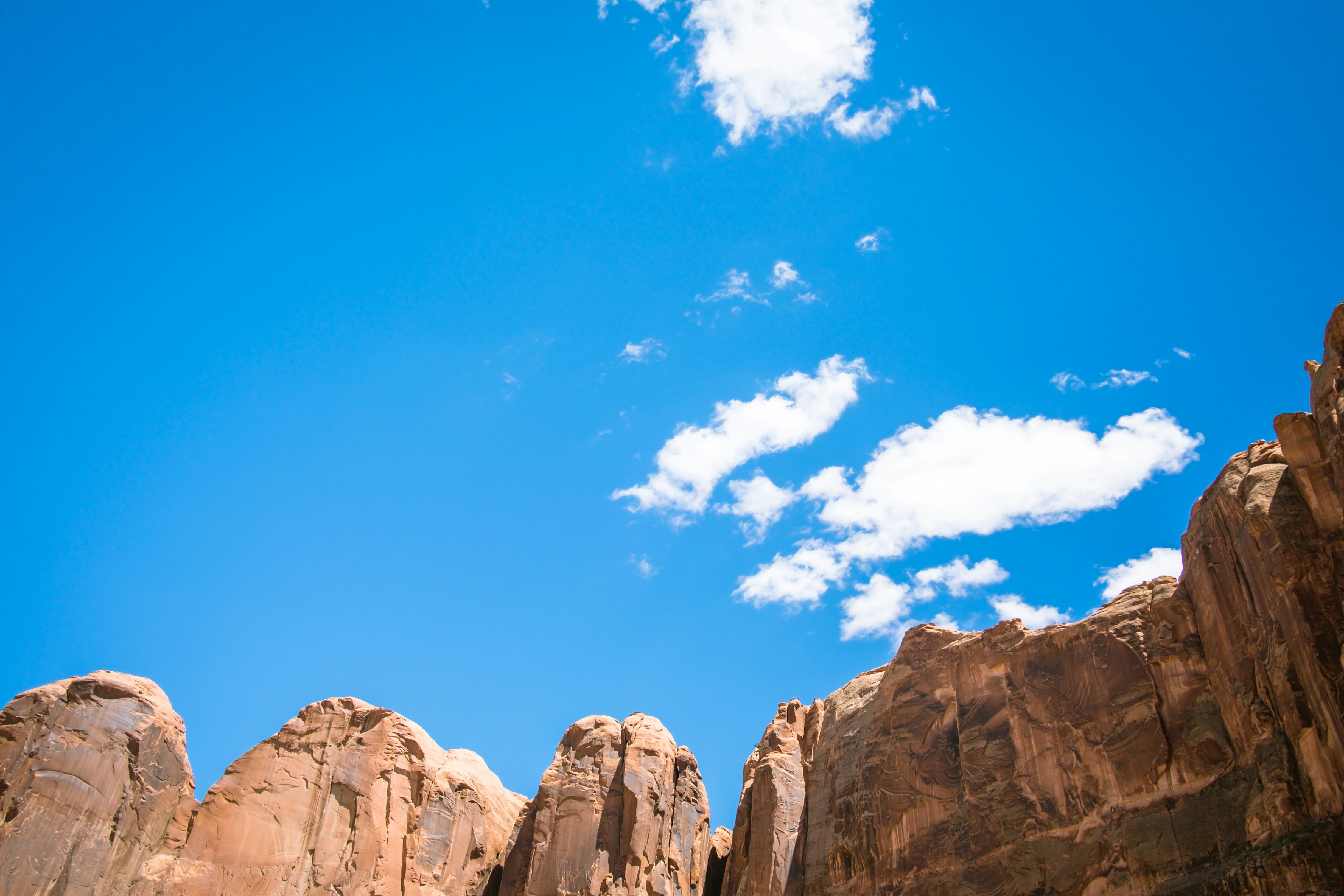 Red Rock Cliffs Under Blue Sky