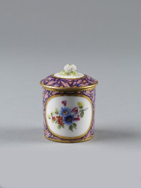 Floral Decorated Porcelain Lidded Jar