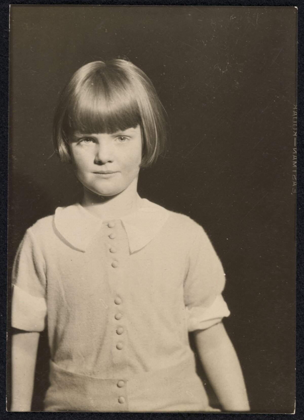 Vintage Studio Portrait of Young Girl