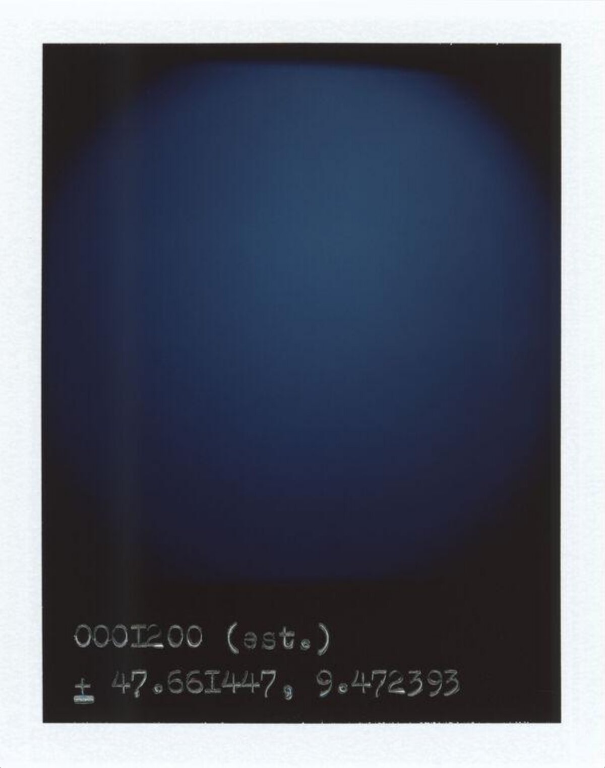 Polaroid with Handwritten Coordinates