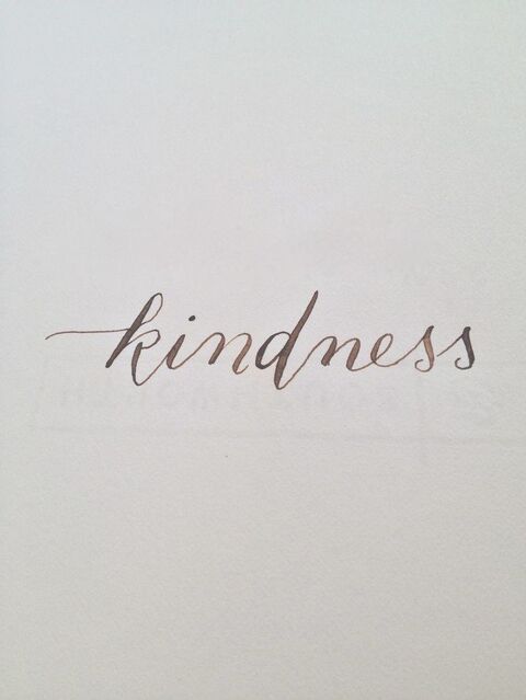 Handwritten Calligraphy of Kindness
