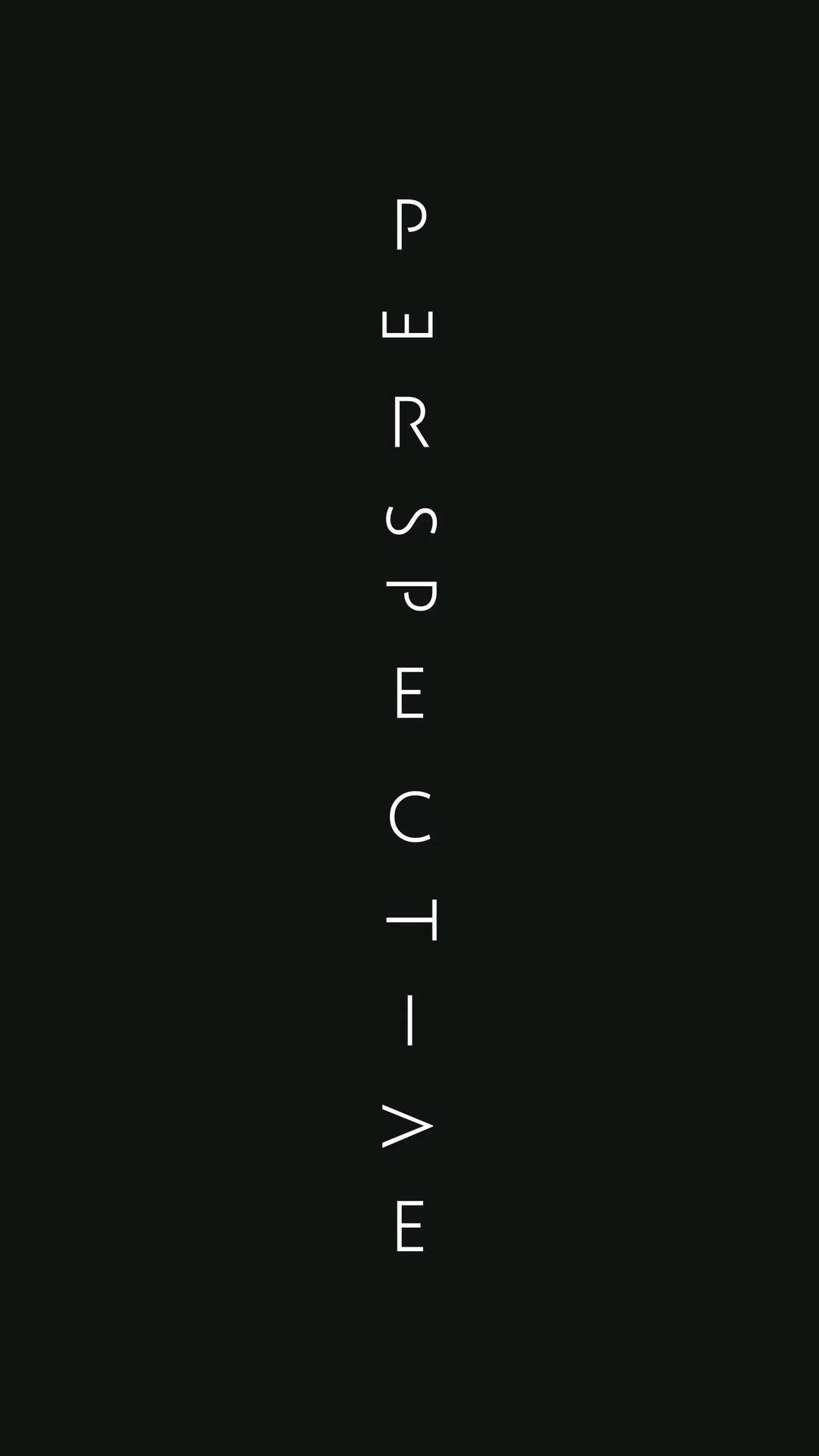 Minimal Vertical PERSPECTIVE Typography