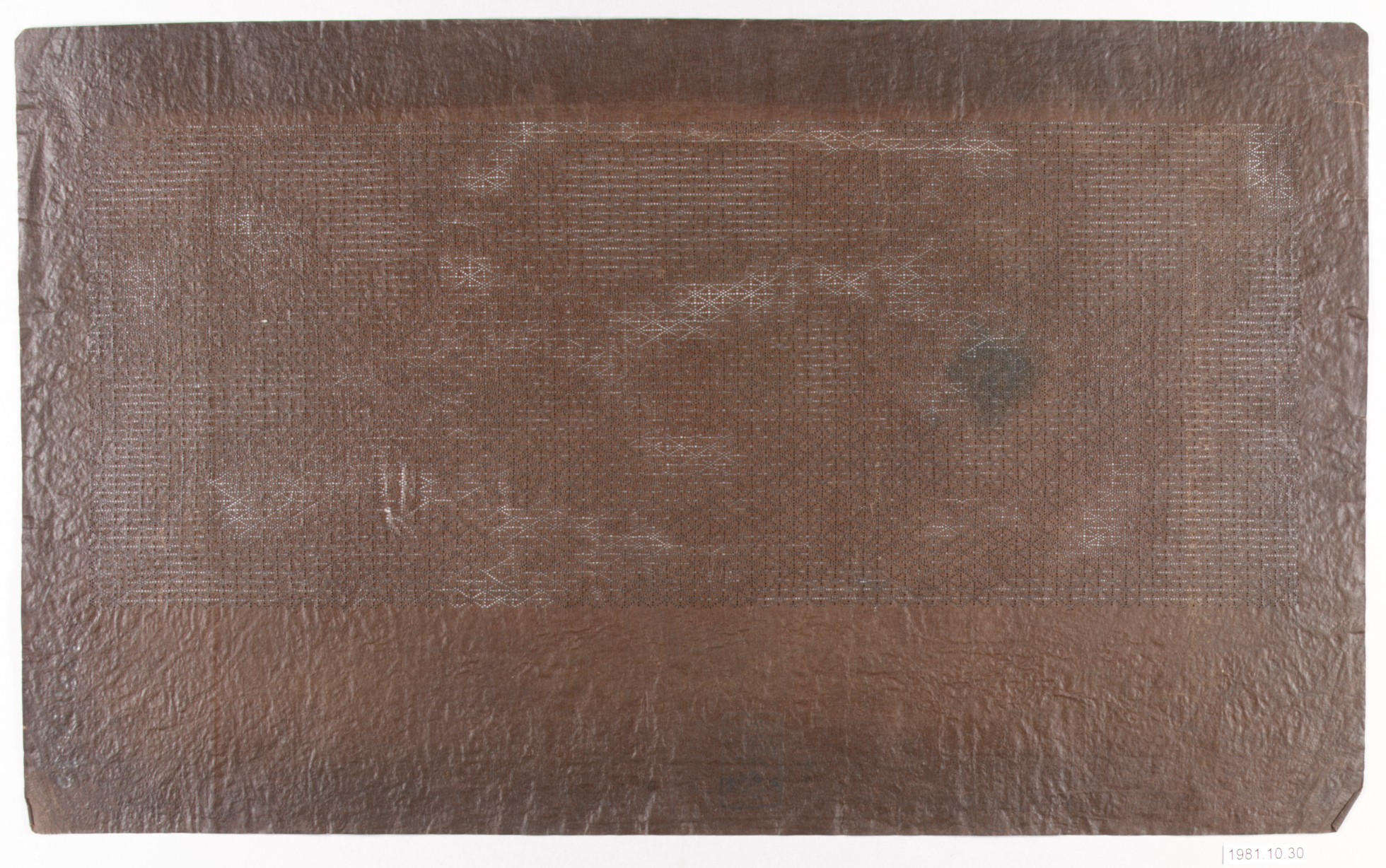 Brown Stitched Leather Panel