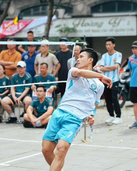 Male Athlete Playing Outdoor Volleyball