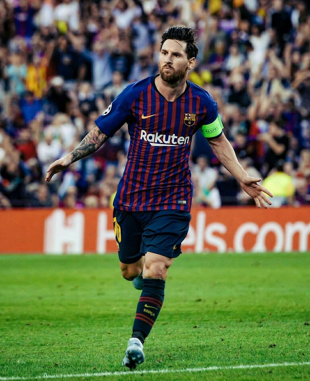 Lionel Messi Celebrating for FC Barcelona